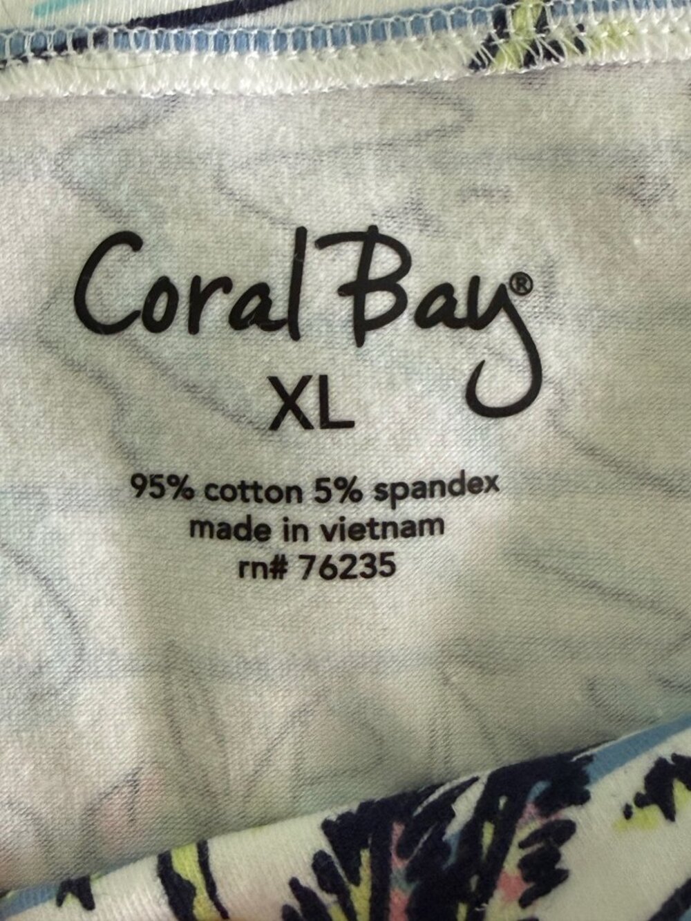 Coral Bay Tropical Short Sleeve T-Shirt Size XL - Picture 6 of 6